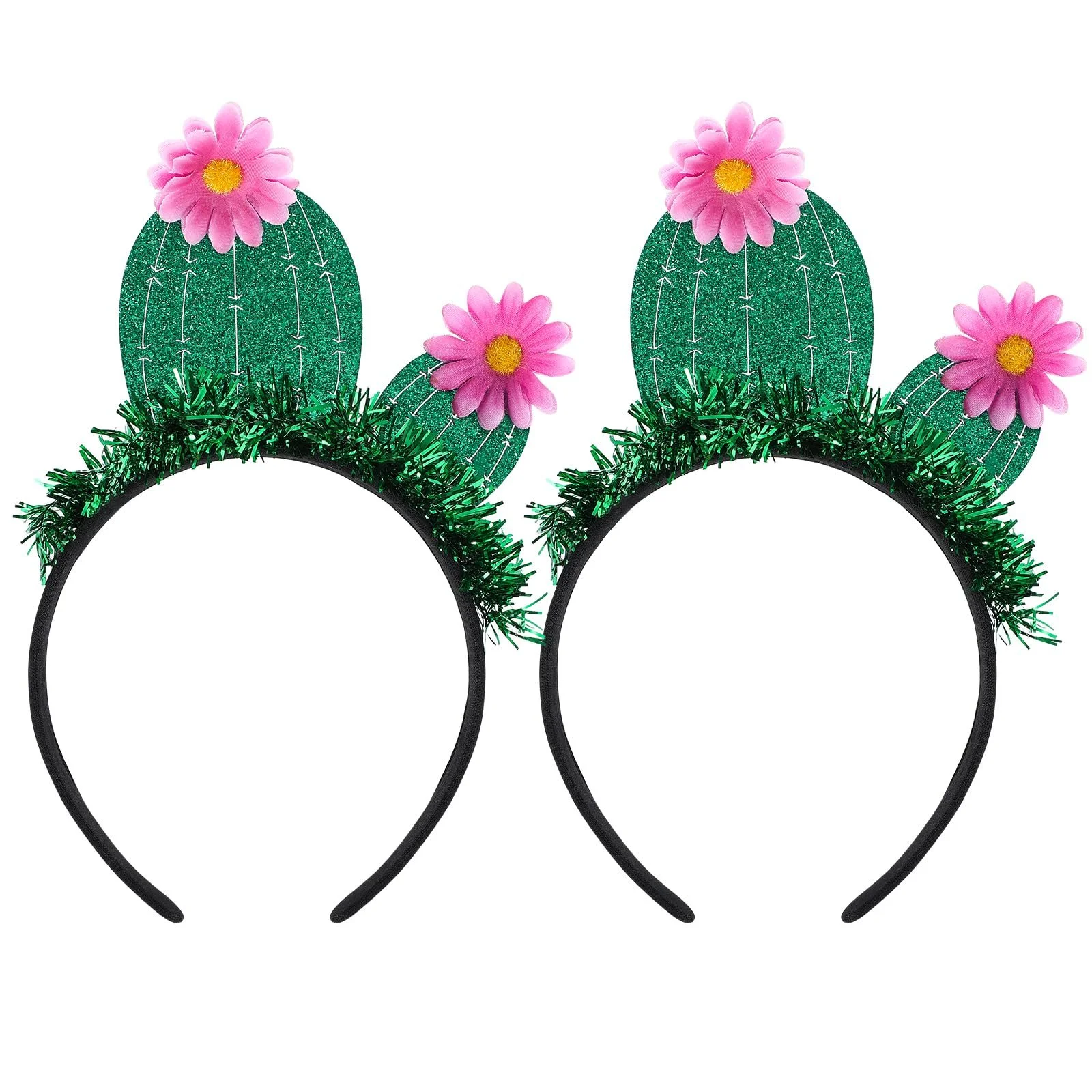 Обруч на голову Кактус VICASKY, набір 2 шт., зелений, фото №1