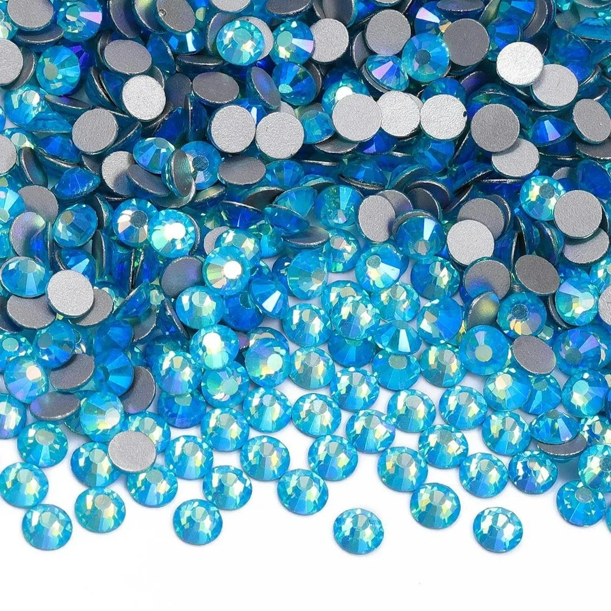 Стрази Плоска задня частина Crystal блакитне скло S 8, 1440 шт, фото №3