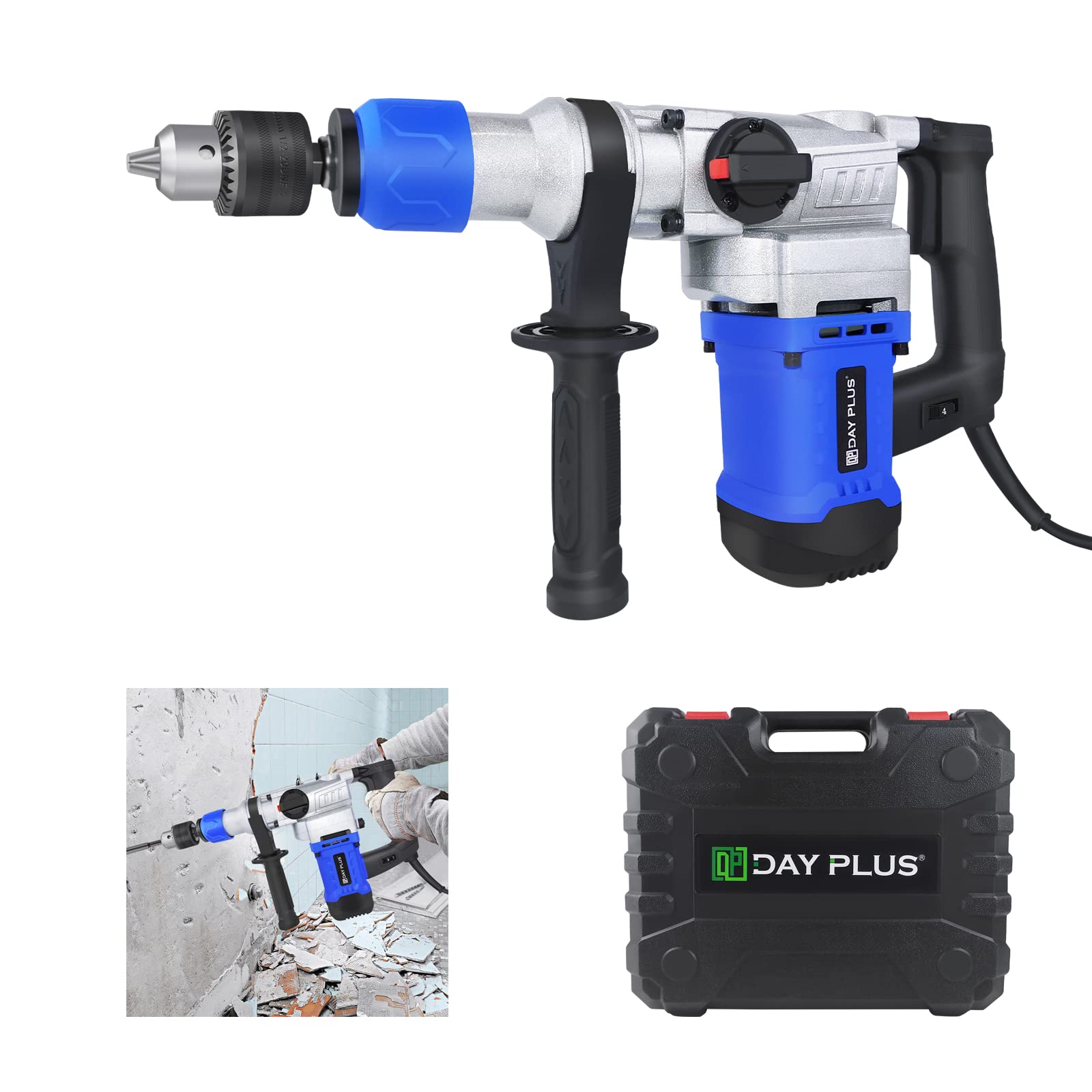 Дрель Hammer Set 1080 W 4500 об/мин с поворотной ручкой 360°, фото №1 Дрель Hammer Set 1080 W 4500 об/мин с поворотной ручкой 360°, фото №1