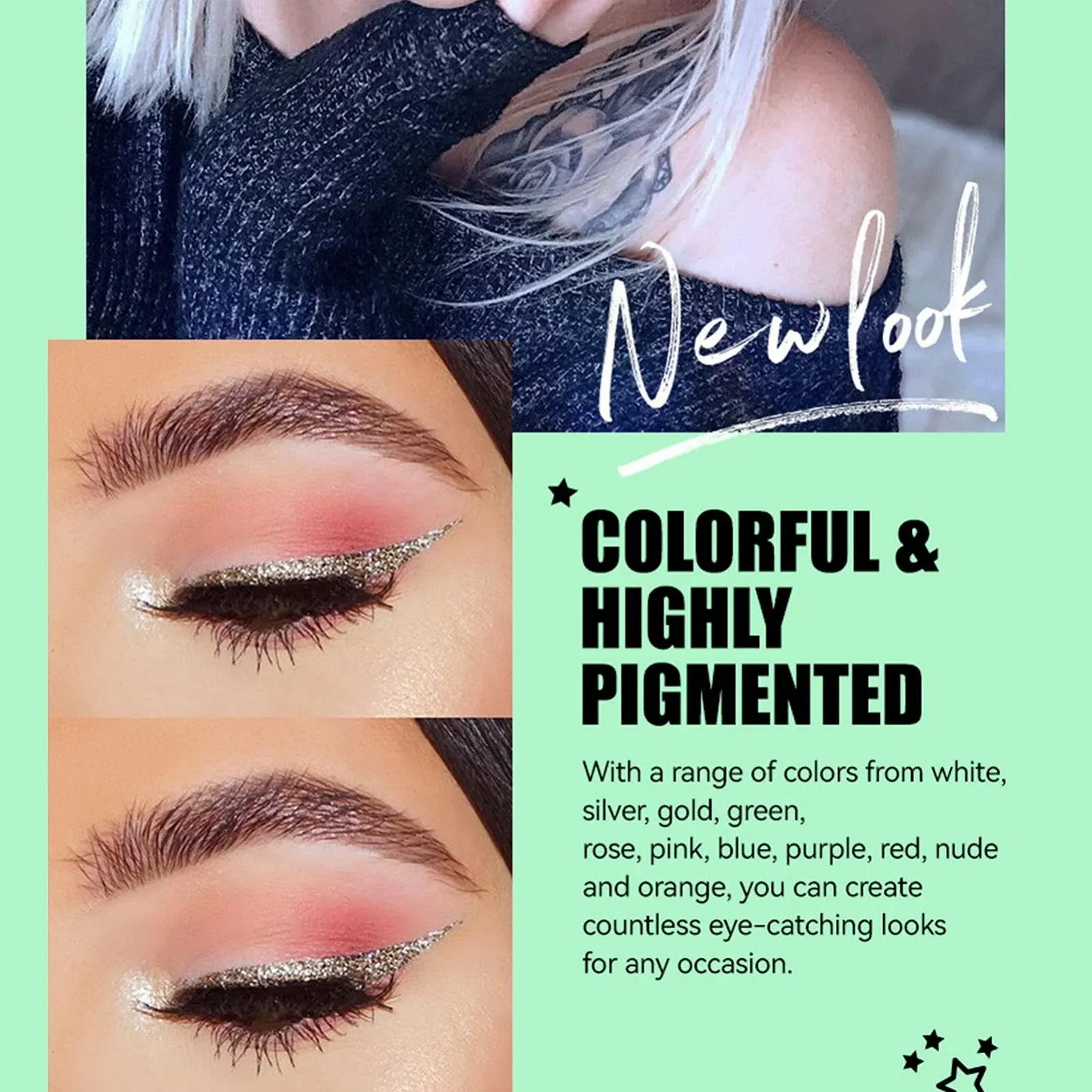 Набір Підводок для Очей з Блискітками, фото №5