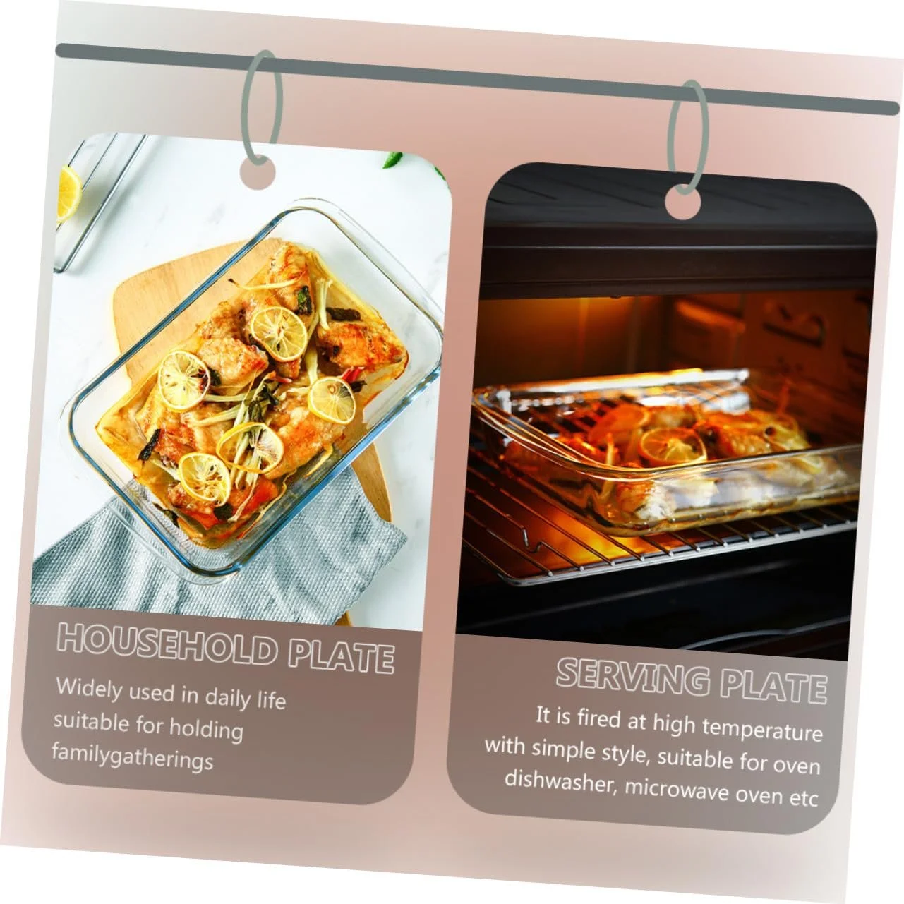 Форма для запікання VALICLUD прямокутна скляна з 2 ручками, фото №6 Форма для запікання VALICLUD прямокутна скляна з 2 ручками, фото №6