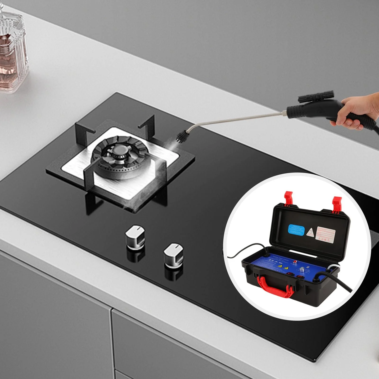 Пароочисник професійний 3000W 6 швидкостей портативний, фото №3