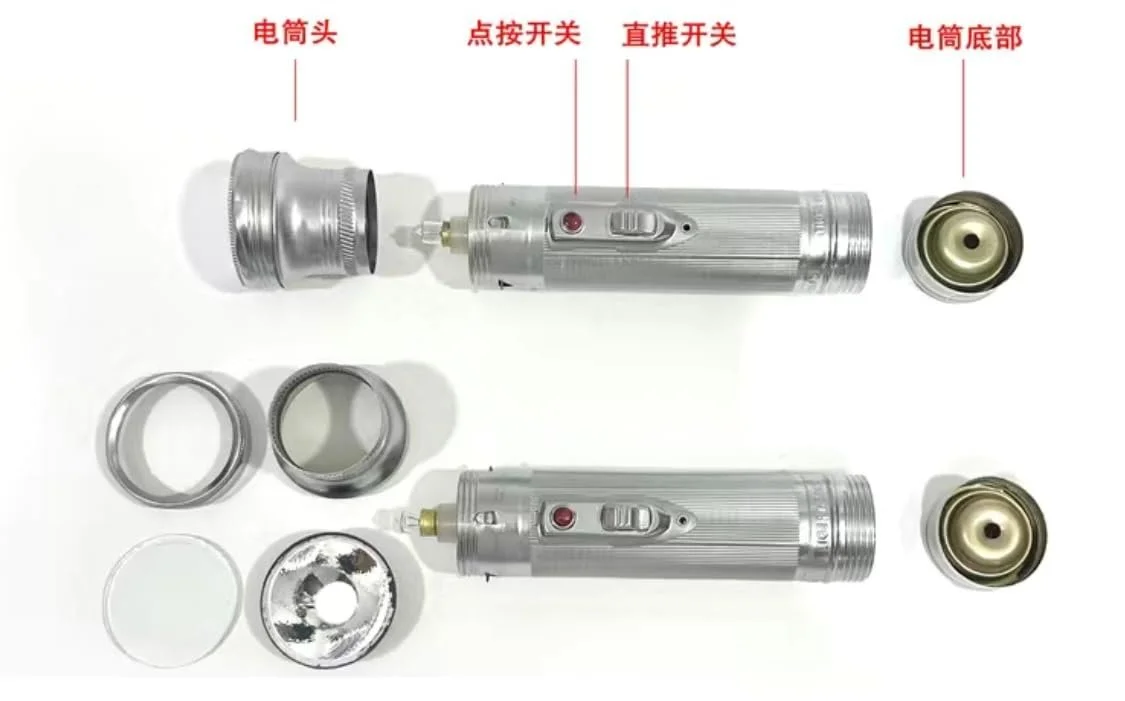 Ліхтарик Ретро Класичний LED, Портативний Тактичний для Кемпінгу, Туризму (Батарейки не входять до комплекту), фото №3