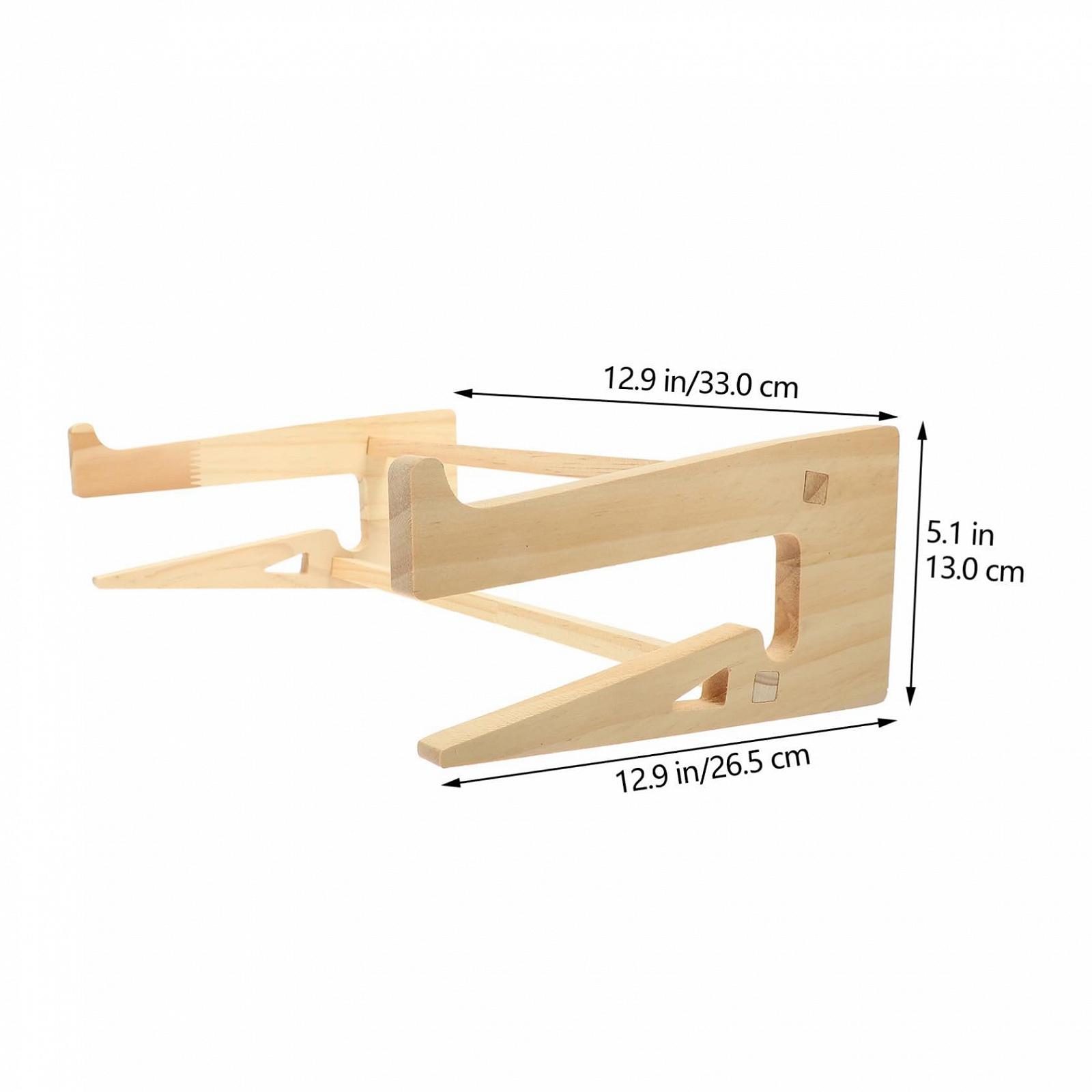 Подставка для ноутбука Деревянная Прочная Подставка для ноутбуков Нескользящая Эргономичная Подставка для поднятия на столе Способствует охлаждению и комфортной работе, фото №2