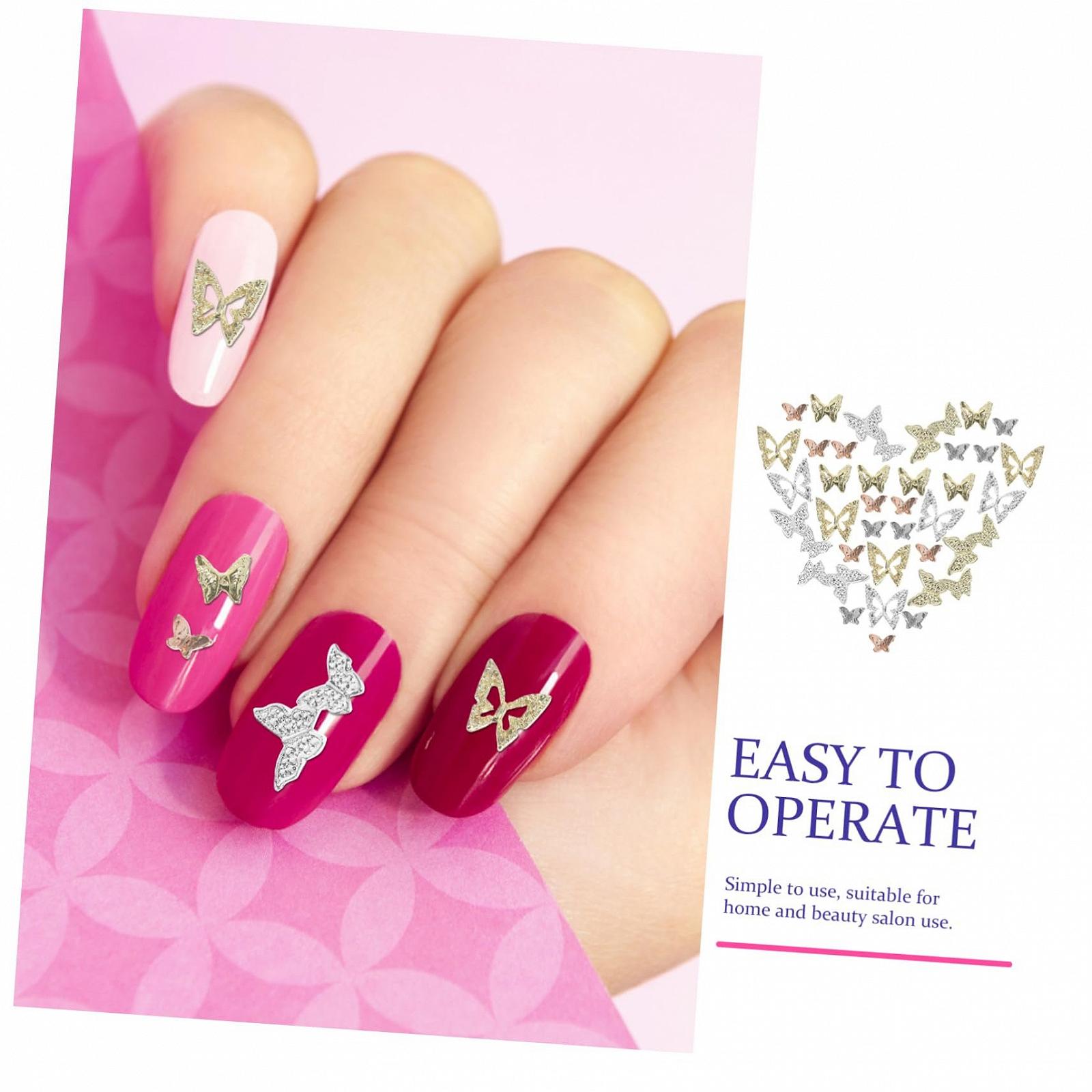 Подвески для ногтей FRCOLOR Бабочки 40 шт украшения для маникюра, фото №4
