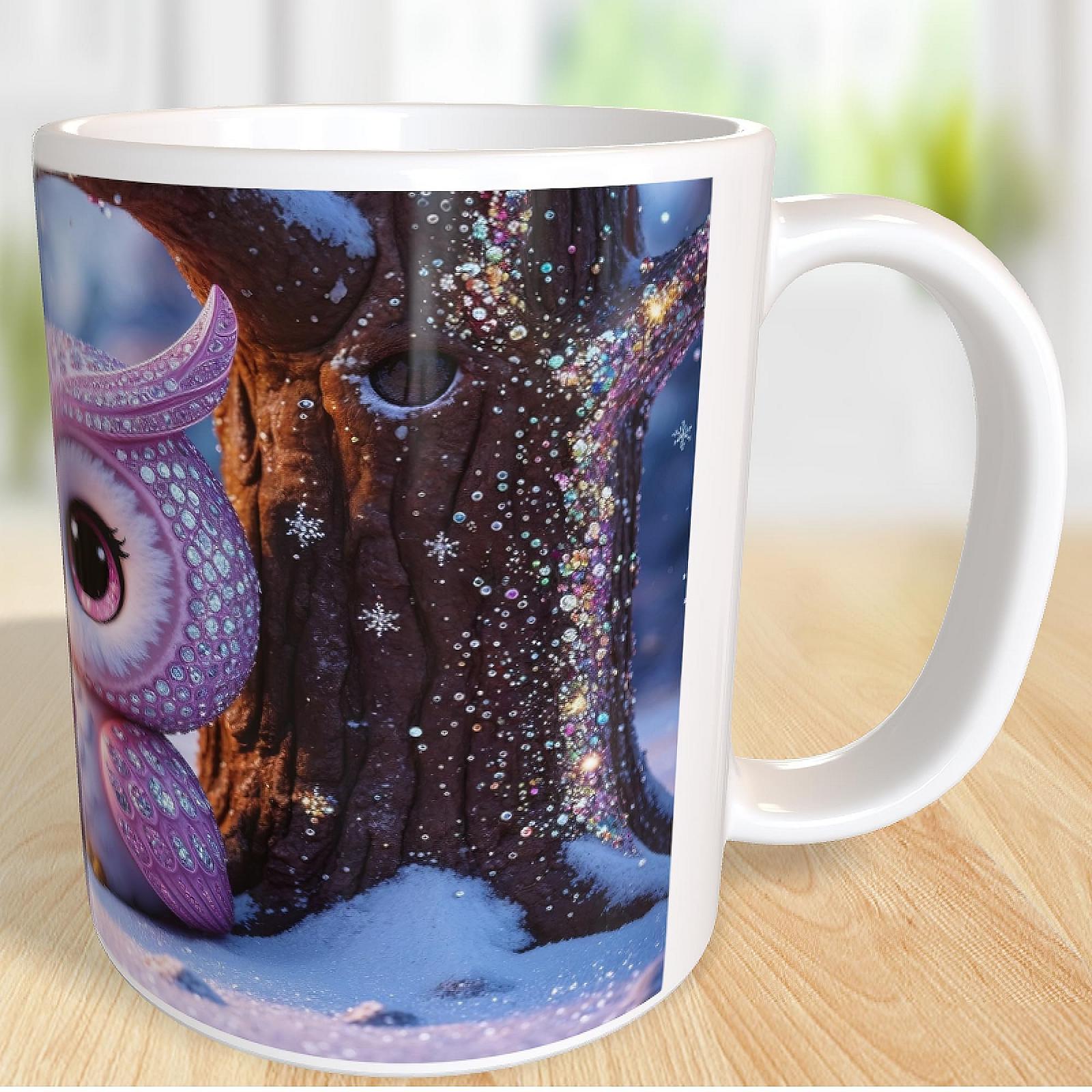 Кухоль 330 мл Чашка Сова Чібі Алмазна Вишивка, фото №4