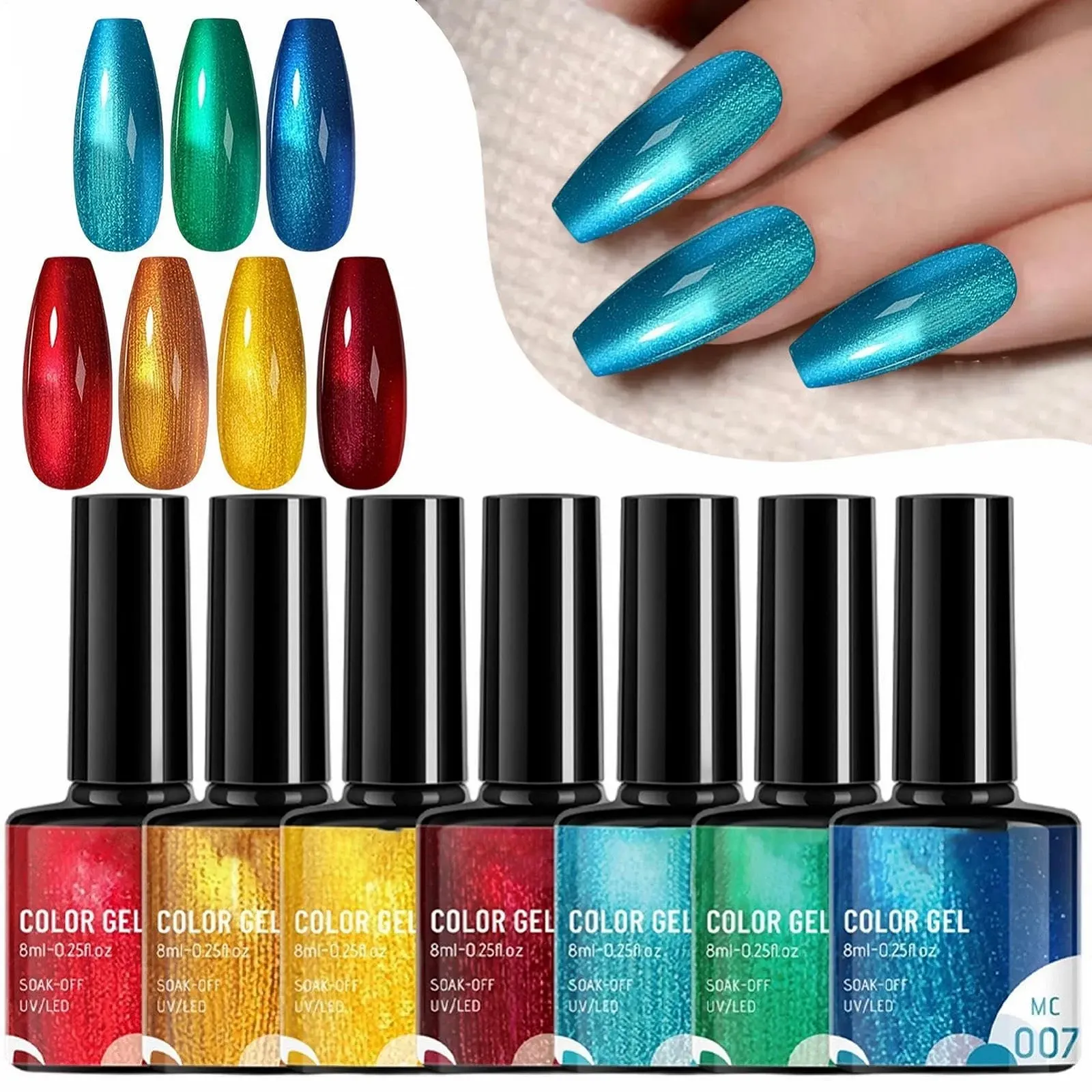 Гель-лак Mihauuke Regenbogen, набор 7 цветов, фото №2 Гель-лак Mihauuke Regenbogen, набор 7 цветов, фото №2