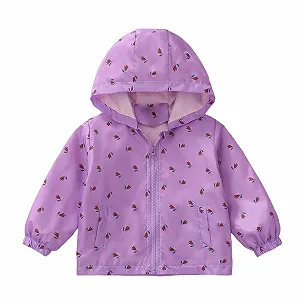 Детское пальто с капюшоном для мальчиков и девочек Generisch, ветрозащитная куртка на молнии для малышей - Фото 1