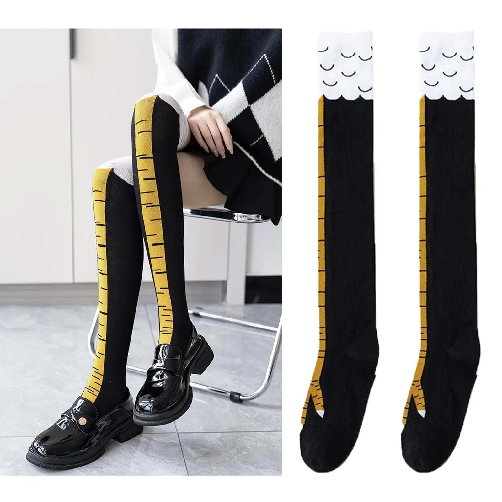 Шкарпетки Гомільгові Chicken Leg Overknee 2 пари, фото №5 Шкарпетки Гомільгові Chicken Leg Overknee 2 пари, фото №5