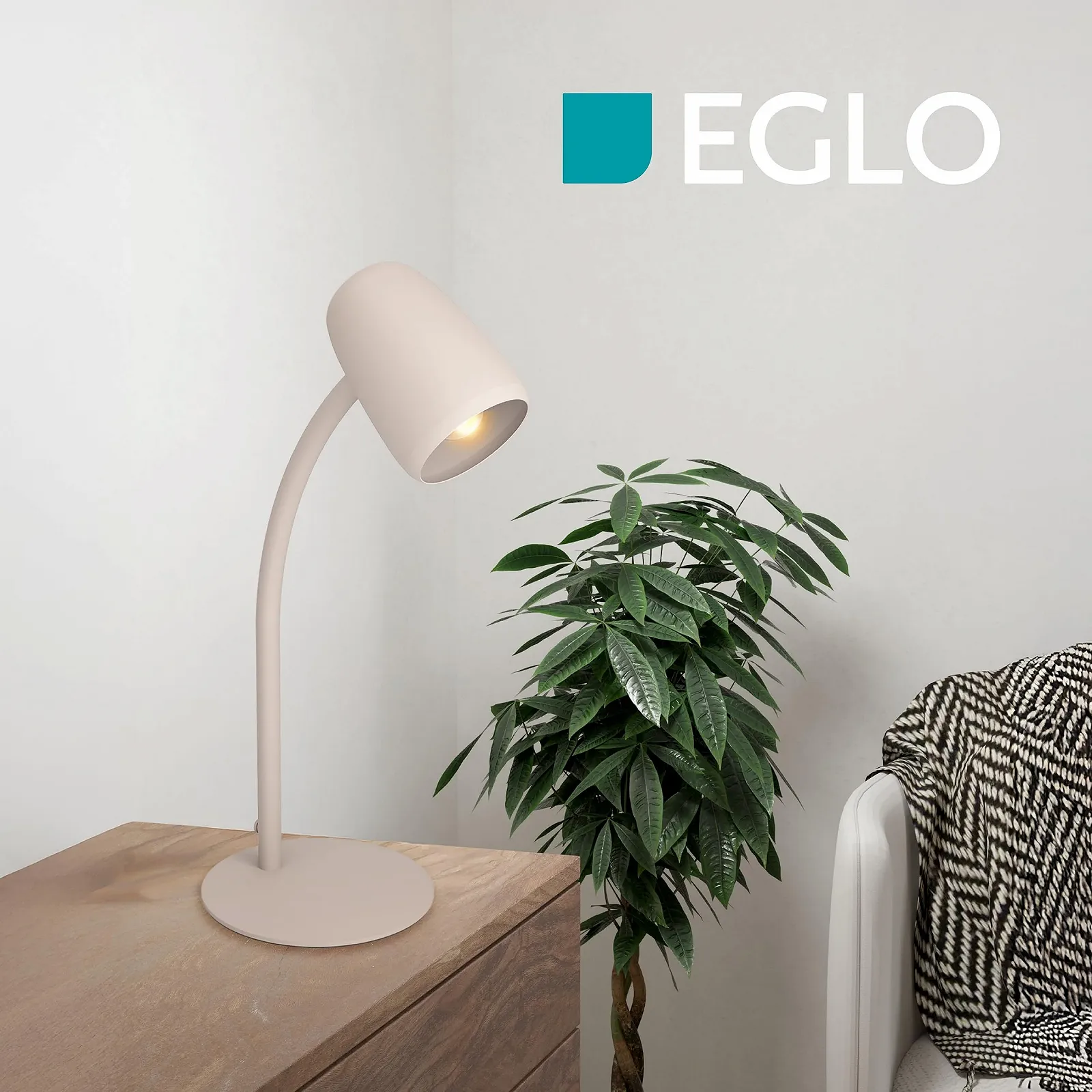 Настільна лампа EGLO Carlo Flex E14 Металева Пісочна, фото №4