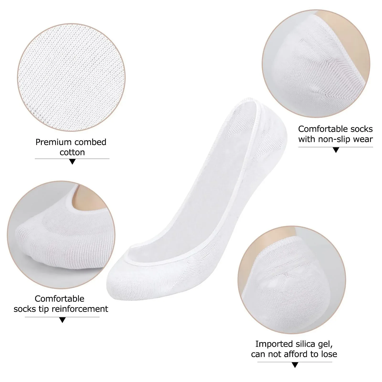 Женские носки-невидимки (6 пар), фото №4