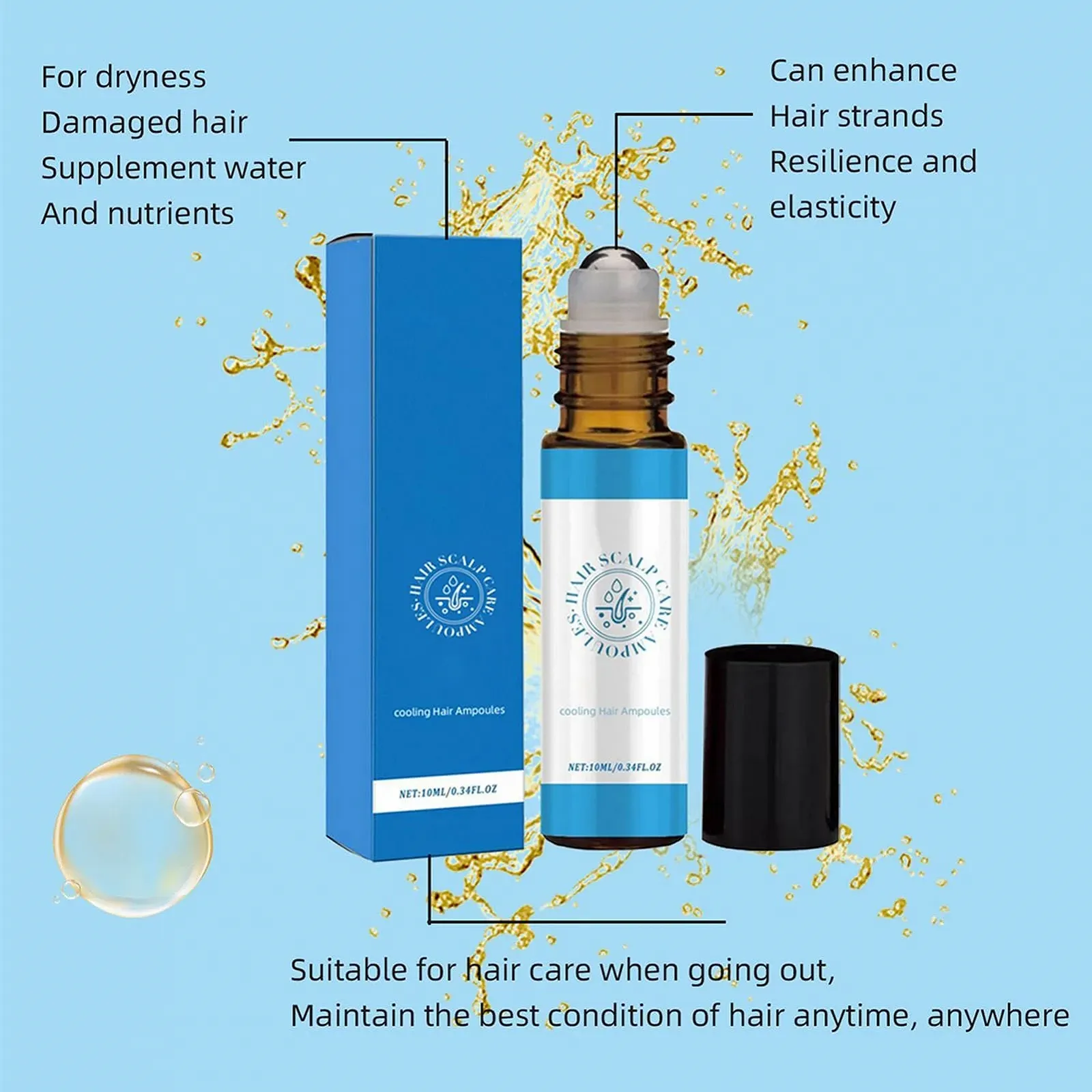 Олія для росту волосся GkgWuxf, 10 мл Роликовий активатор для коренів волосся, фото №5 Олія для росту волосся GkgWuxf, 10 мл Роликовий активатор для коренів волосся, фото №5