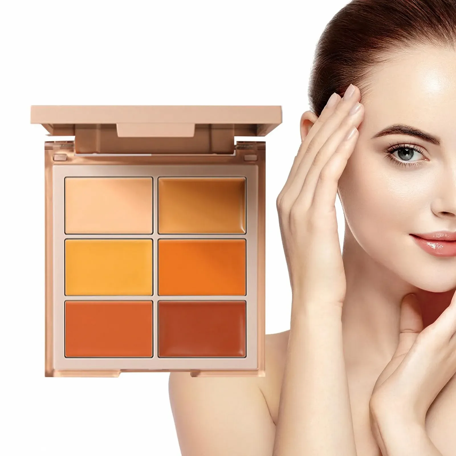 Палетка консилеров Goowafur 6 цветов Корректор тона кожи для лица - Многофункциональный крем-консилер для макияжа с полным покрытием для контурирования, фото №7 Палетка консилеров Goowafur 6 цветов Корректор тона кожи для лица - Многофункциональный крем-консилер для макияжа с полным покрытием для контурирования, фото №7