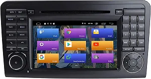 Автомагнітола 7" Booyes для Mercedes-Benz ML W164 GL X164 2/16GB Android 12 / DVD / CarPlay / Чорна - Фото 1