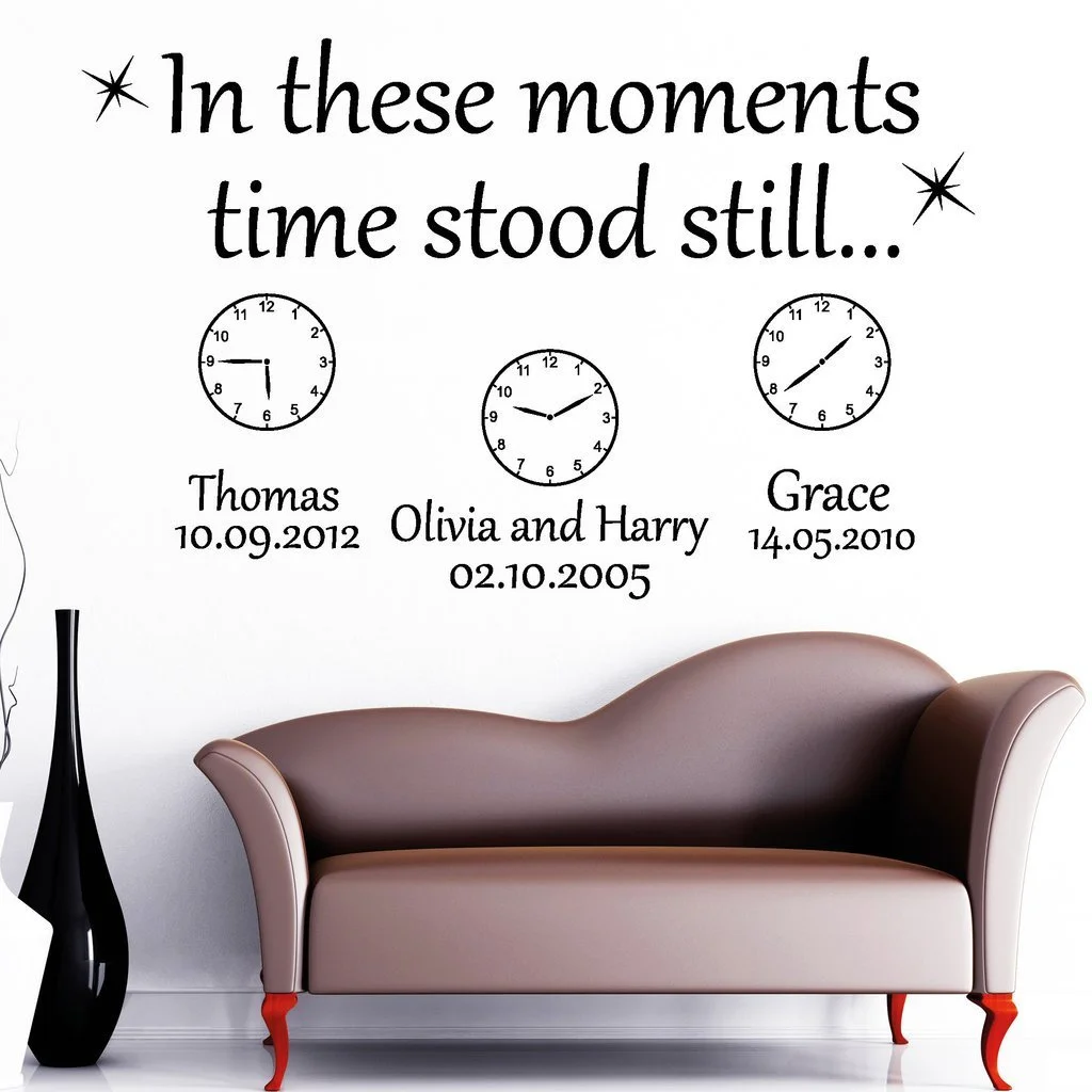 Наклейка на стену Wandtattoo-loft In These Moments Time Stood Still Black 80 см x 121 см, фото №4