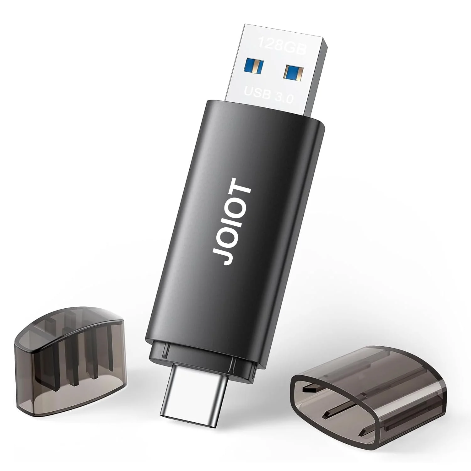 USB-накопичувач 2-в-1 OTG 128 GB 3.0 USB C Stick High Speed Mini Чорний, фото №1