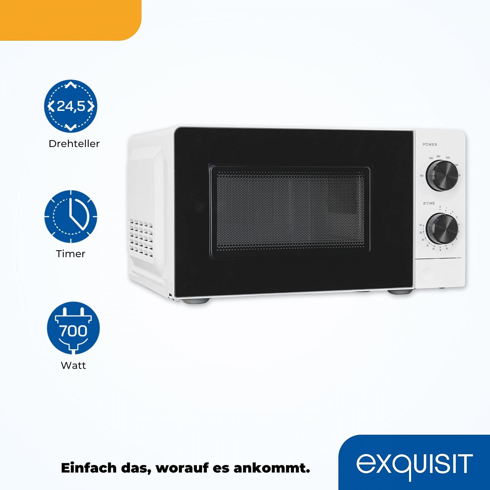 Микроволновая печь Exquisit MW950-070 20 л 700 Вт 24.5 см Белая, фото №3