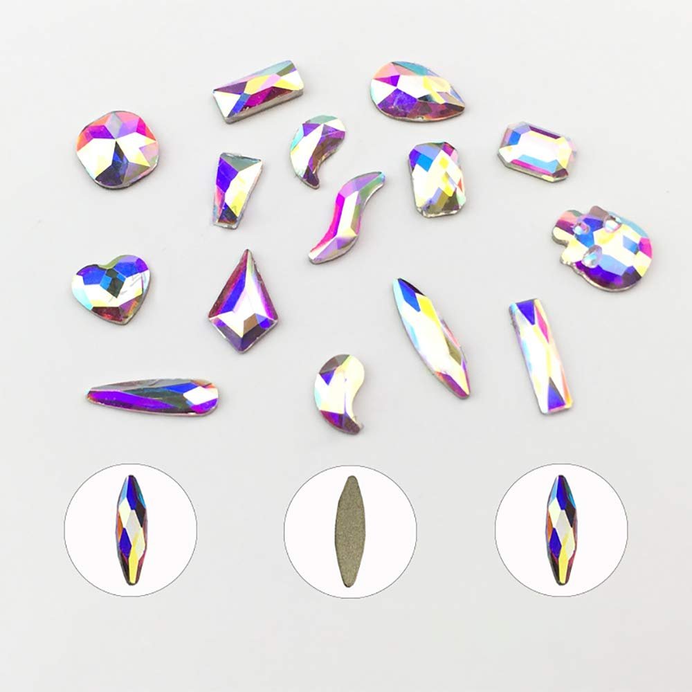 Стрази для нігтів Кристал у формі краплі води з бантом, фото №4