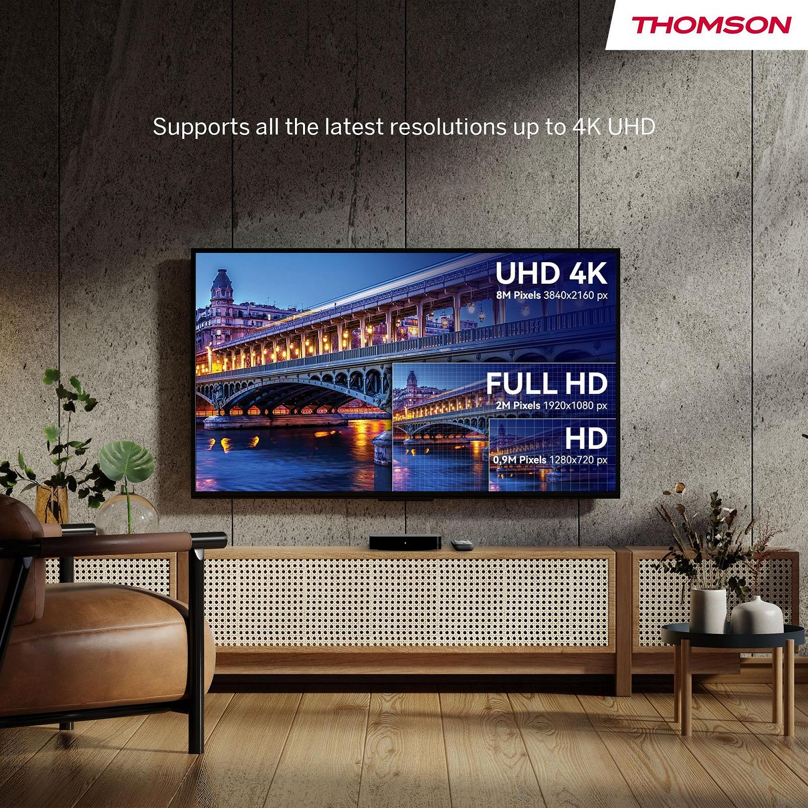 ТВ-приставка THOMSON Google TV Streaming Box 240 4K UHD Google Assistant Wi-Fi Bluetooth 5.0 HDMI 2.1 Dolby Atmos Dolby Digital+ HDR10 2 ГБ RAM 8 ГБ Memory, фото №5