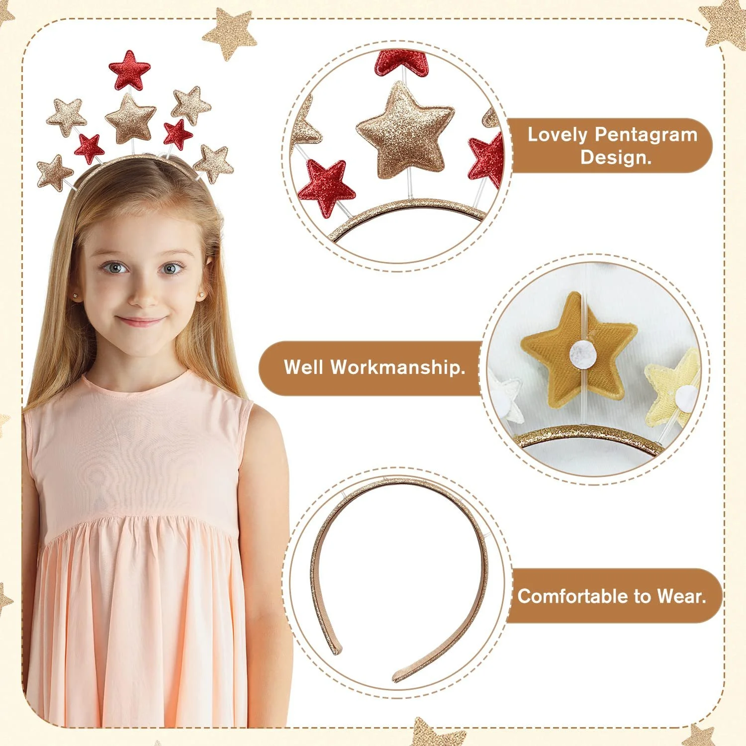 Обруч Звезды Блестки, фото №2