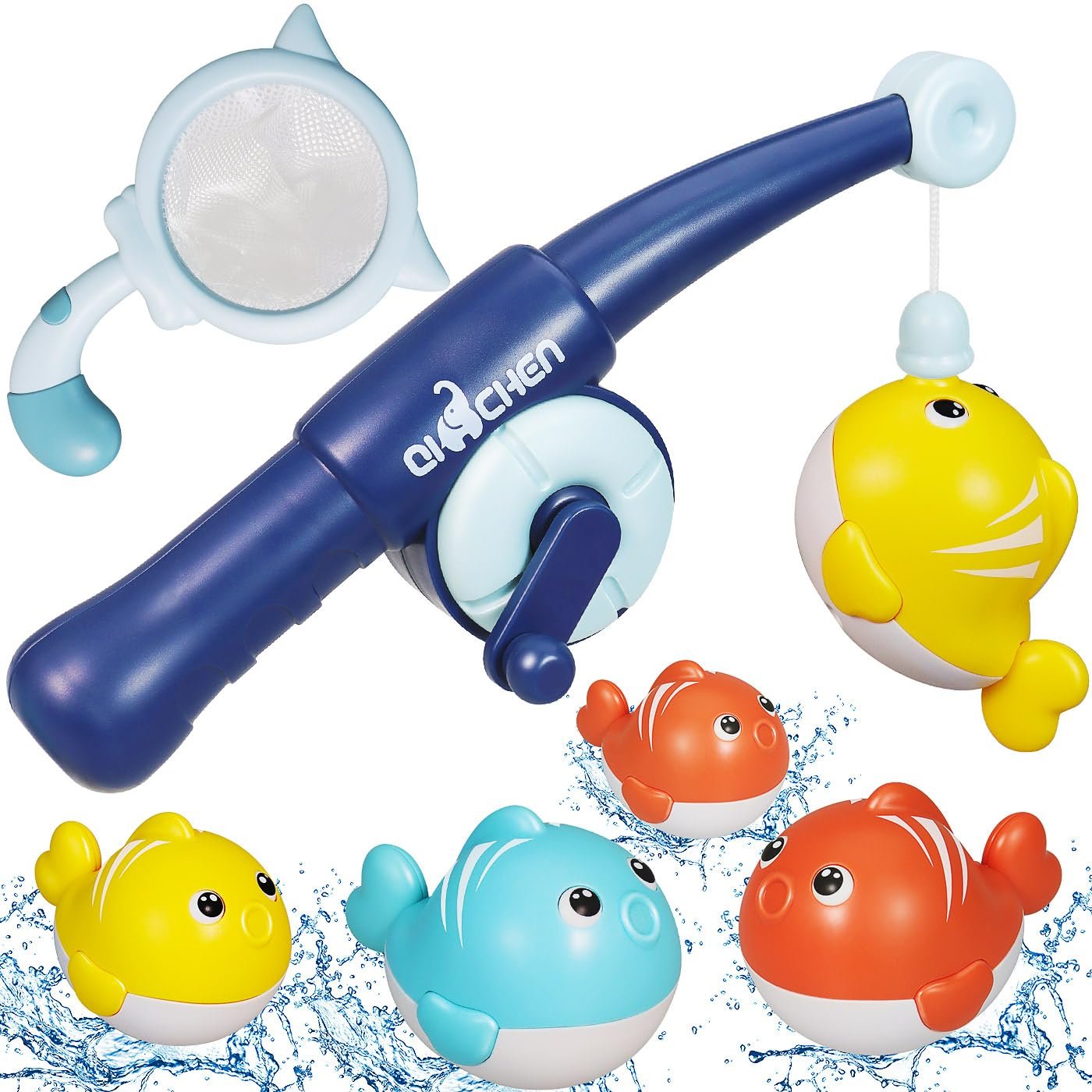 Игрушка для ванны Малыш Рыбалка с магнитной удочкой и сачком, фото №1 Игрушка для ванны Малыш Рыбалка с магнитной удочкой и сачком, фото №1