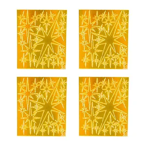 3D Дзеркальні наклейки на стіну Gorise Зірки Золоті 82 шт. Акрилові - Фото 1