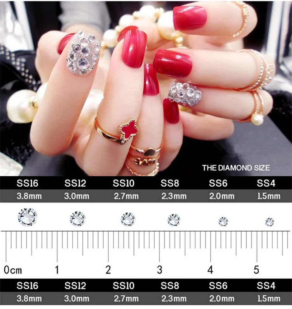 Стразы для ногтей, хрустальные бусины, блестки для рукоделия, искусства ногтей, лица, одежды, обуви, сумок DIY #7, фото №6