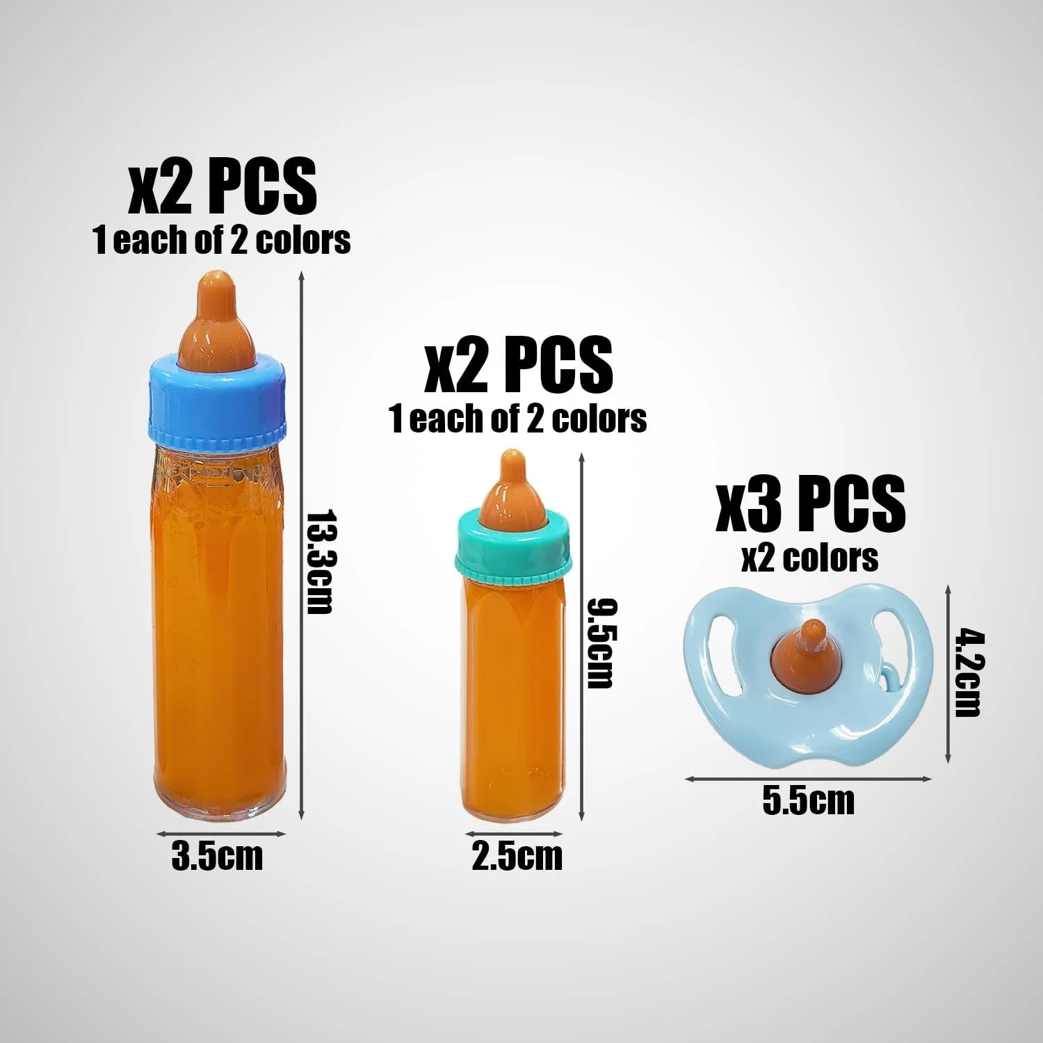 Набор бутылочек 7 шт. Игрушечные Аксессуары для Кукол, фото №2 Набор бутылочек 7 шт. Игрушечные Аксессуары для Кукол, фото №2