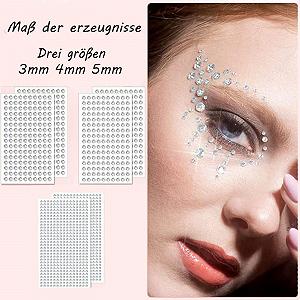 Стрази Круглі Срібні Блискітки Самоклеючі 3/4/5 мм, 770 шт synthetic.ua - Фото 1