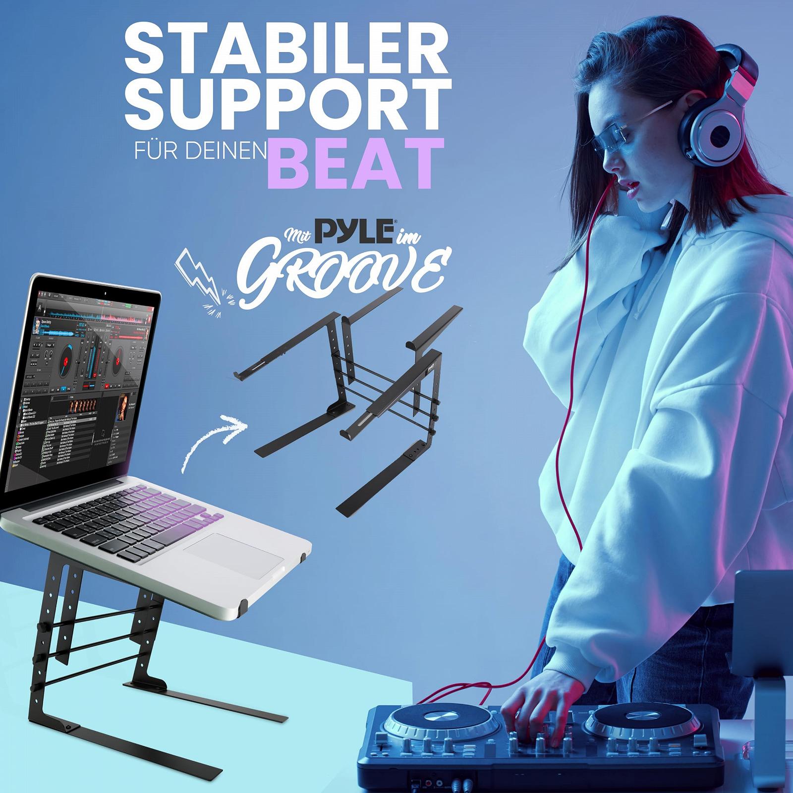 Подвійна Підставка для Ноутбука Pyle, регульована ширина, до 15 кг, фото №7