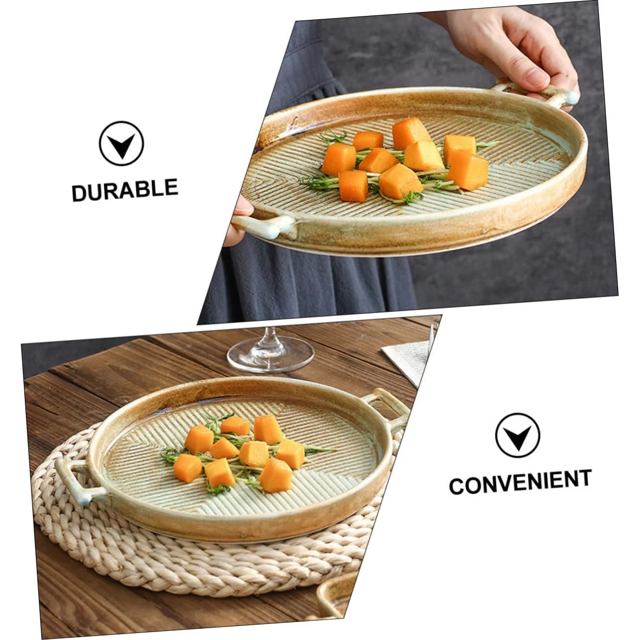 Форма для выпечки Керамическая Ретро С двумя ручками, фото №9 Форма для выпечки Керамическая Ретро С двумя ручками, фото №9