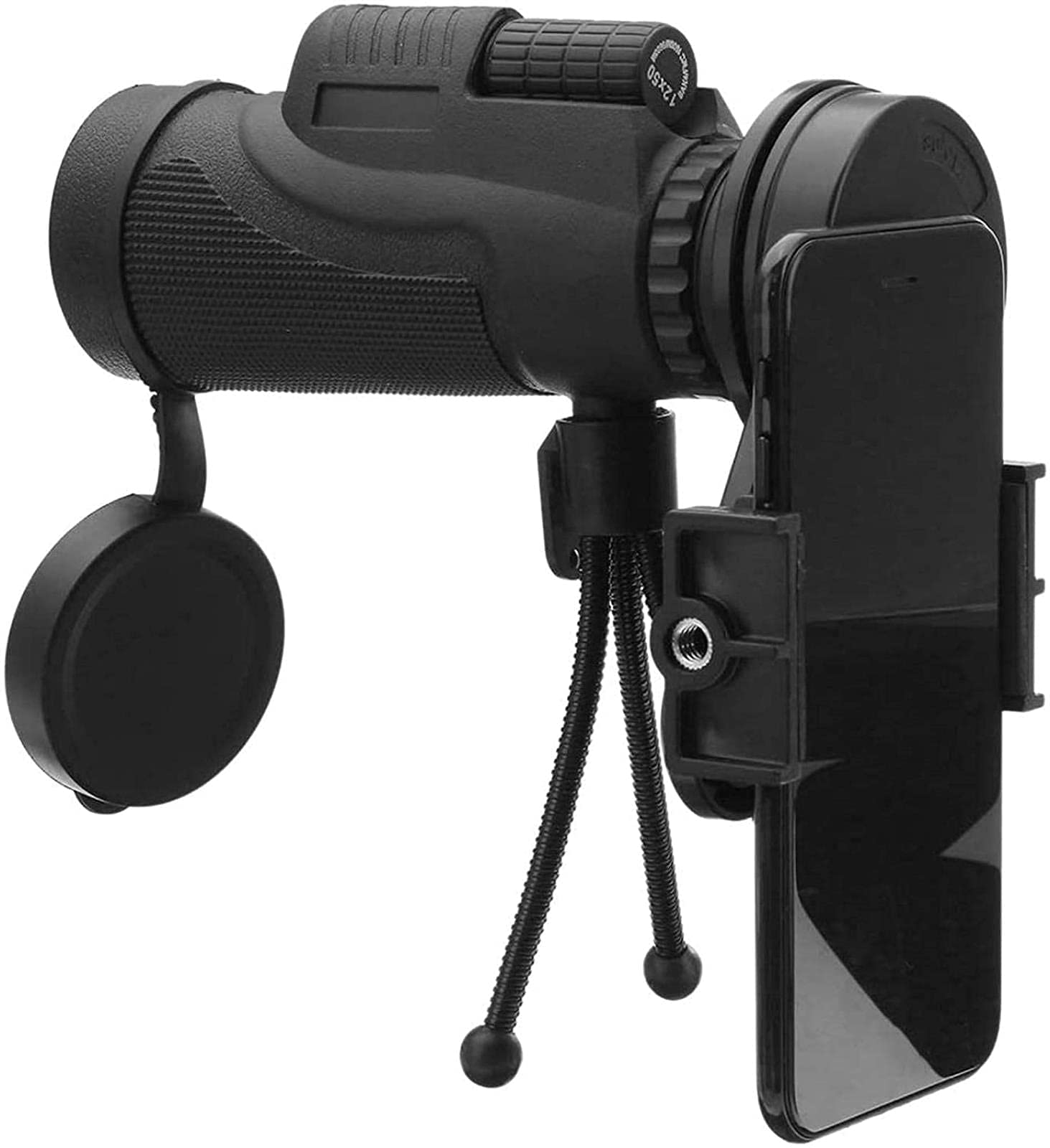 Монокуляр QHYTL High Performance Telescope 12x50 для походів з камерою смартфона HD для відкритого простору з утримувачем для телефону для iPhone для Huawei, фото №1