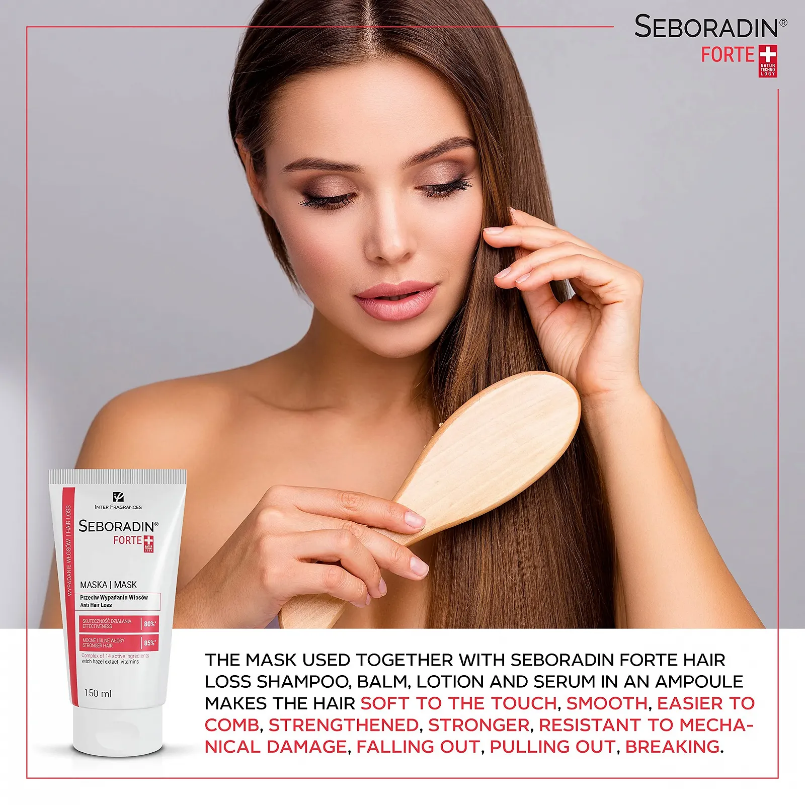 Маска для волосся Seboradin Forte Проти випадіння волосся для сильного здорового густого волосся 150 мл, фото №6