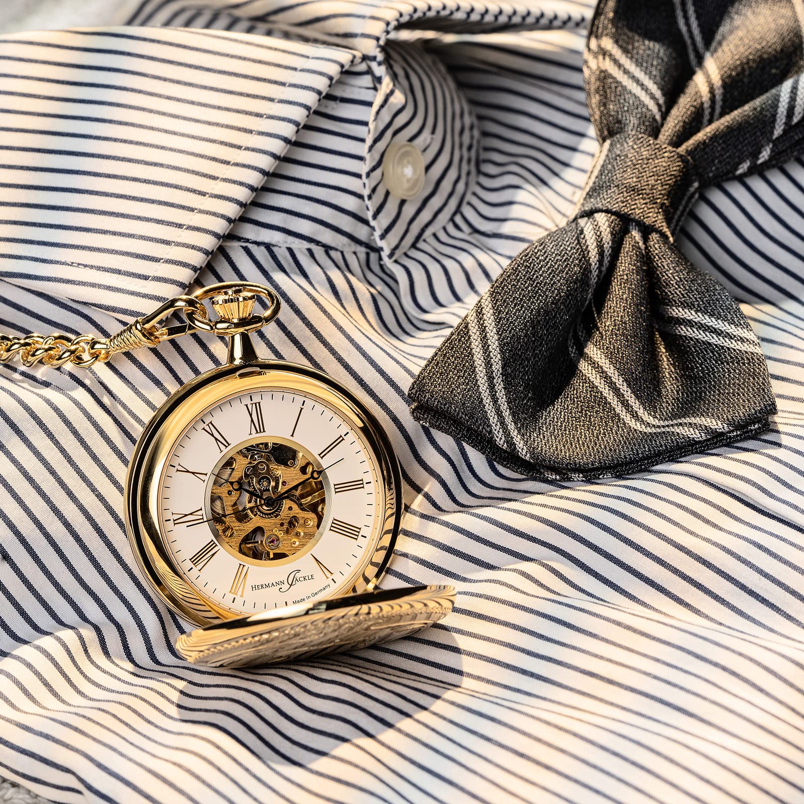 Кишеньковий годинник Скелетон Hermann Jäckle Vienna Позолочений, ручний завод, фото №4 Кишеньковий годинник Скелетон Hermann Jäckle Vienna Позолочений, ручний завод, фото №4