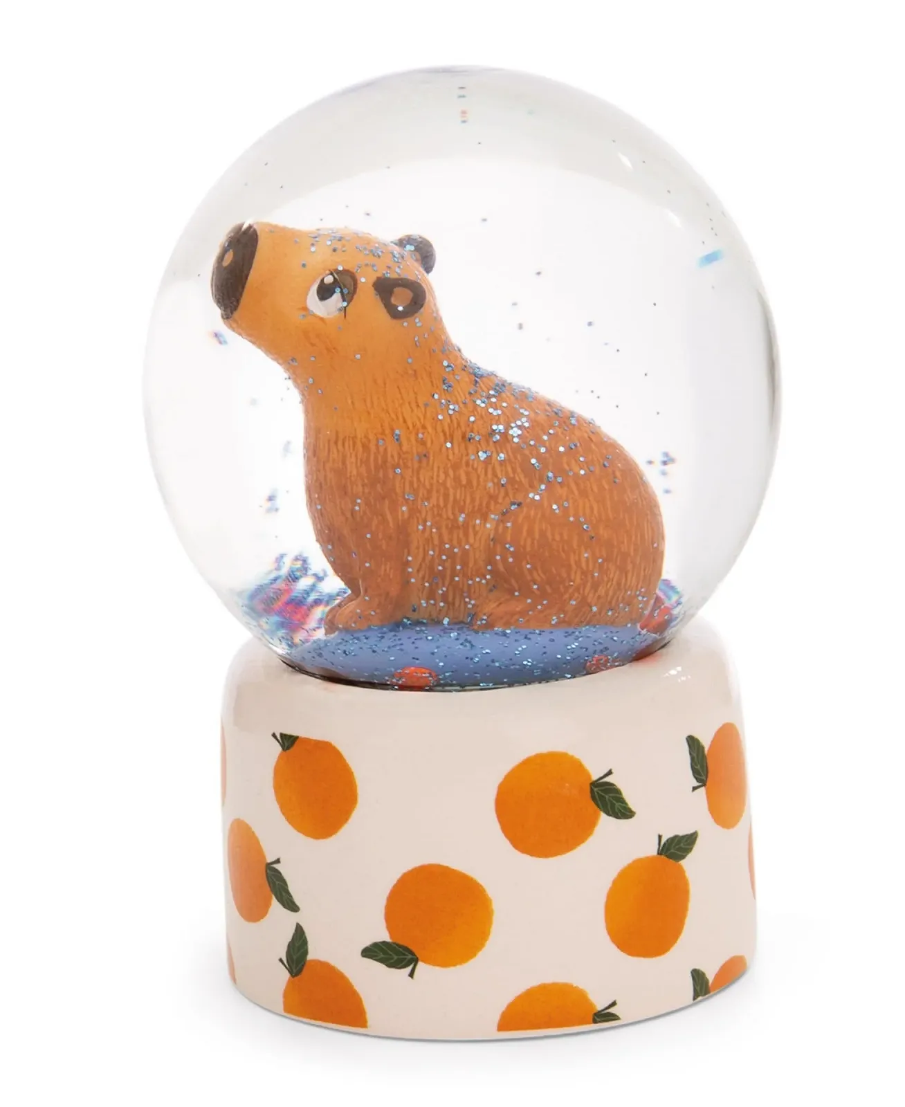 Куля, що трясеться NICI Capybara Happybara Коричнева Скляна сніжна куля, Кулька слюди, фото №1 Куля, що трясеться NICI Capybara Happybara Коричнева Скляна сніжна куля, Кулька слюди, фото №1