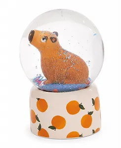 Куля, що трясеться NICI Capybara Happybara Коричнева Скляна сніжна куля, Кулька слюди - Фото 1