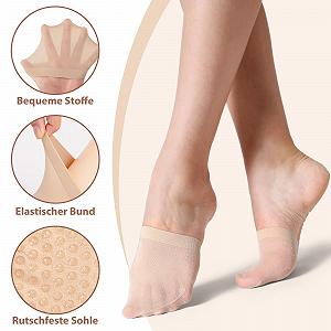 Носки с пальцами MANZI, 6 пар, женские, полуноски, дышащие, нейлоновые, носки-следки, невидимые носки с нескользящими силиконовыми точками, носки для передней части стопы для высоких каблуков synthetic.ua - Фото 1