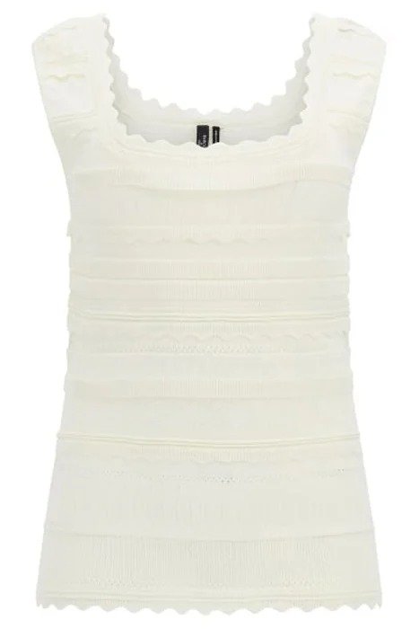 Жіночий топ Guess by Marciano scalloped edges Білий - M, фото №5