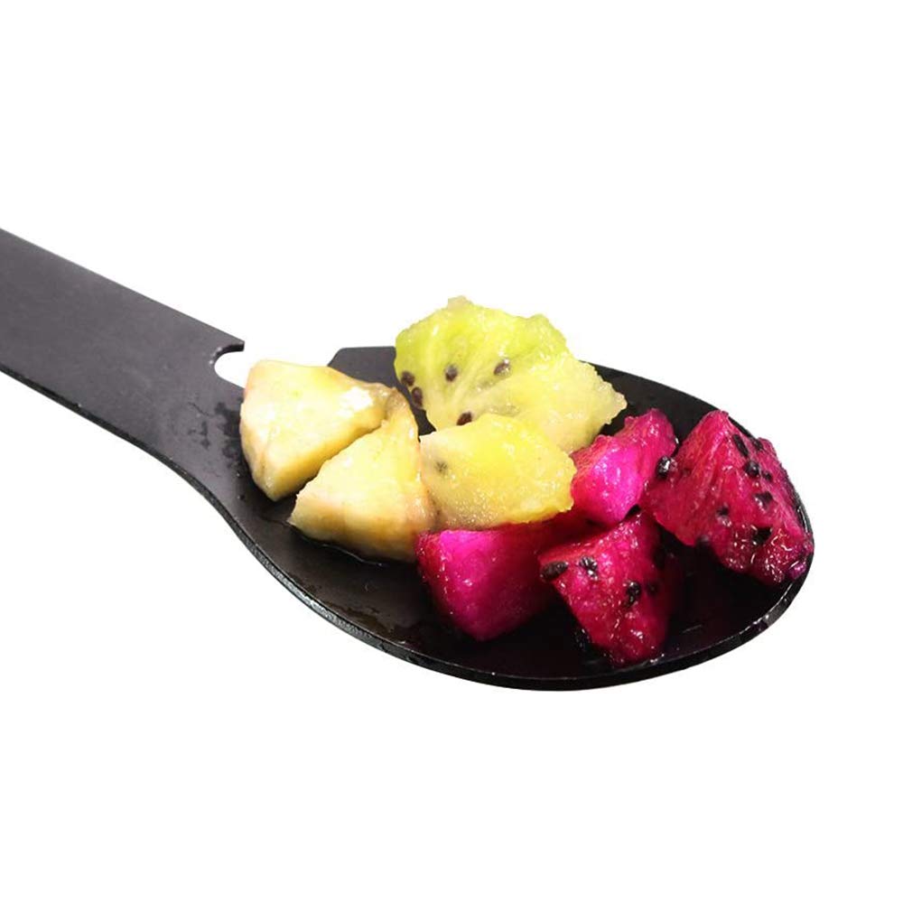 Набор столовых приборов THETAG Camping Spork Ложка Вилка Нож Открывалка для бутылок и консервов Нержавеющая сталь, фото №5