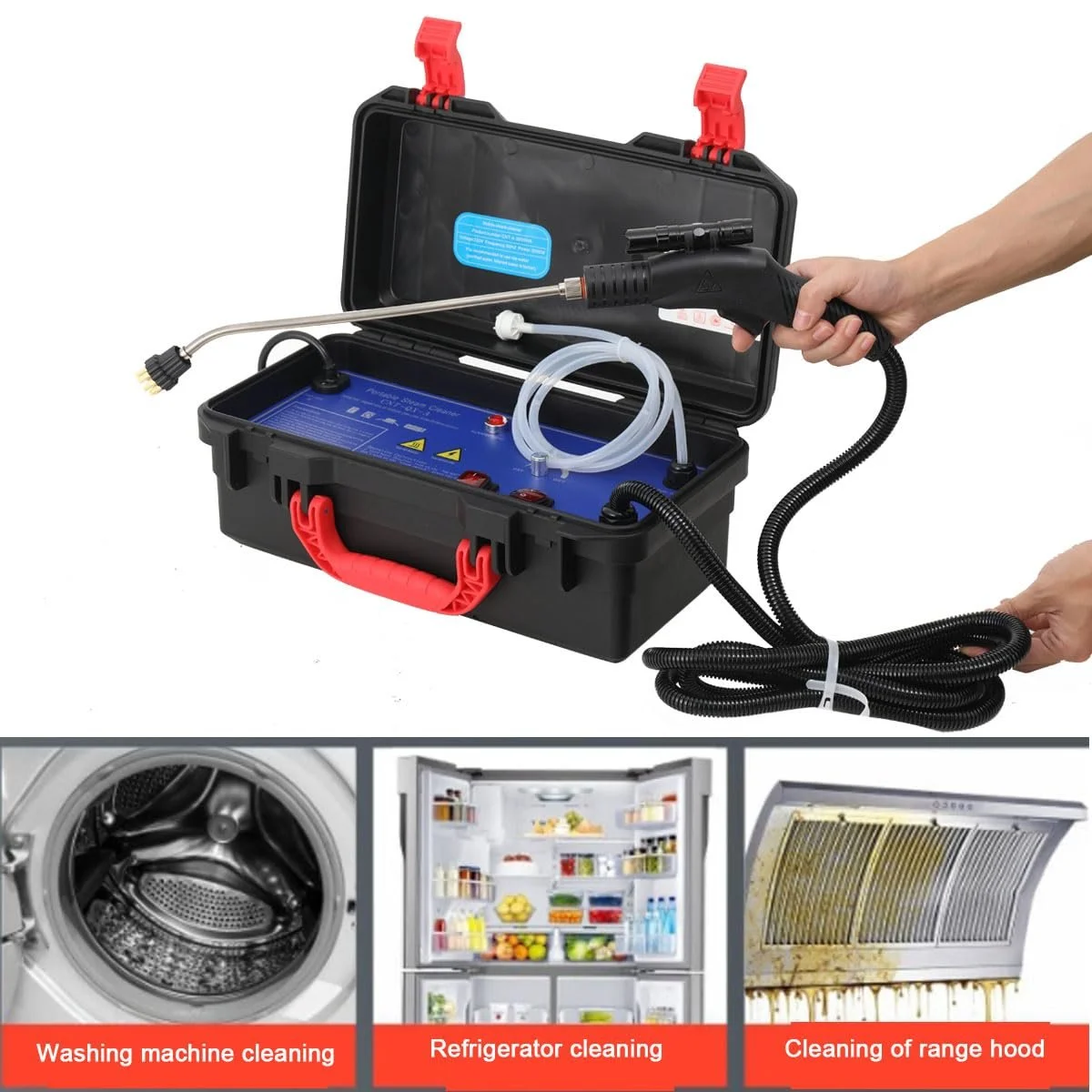 Ручний високотемпературний пароочисник 220 В 3000 Вт 100-120 °C 2-3,5 Бар, фото №5