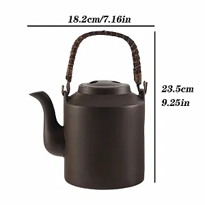 Чайник Керамический Большой Емкости 1600 мл Ретро Дизайн synthetic.ua - Фото 1