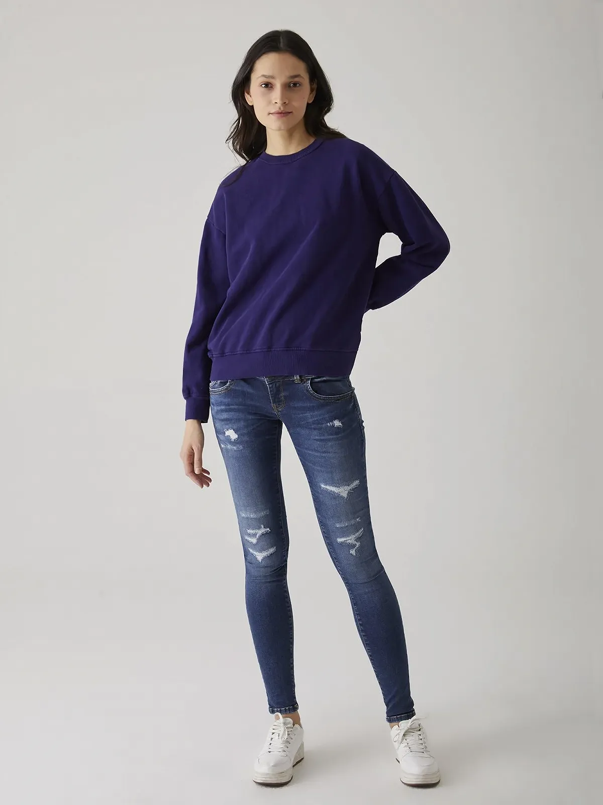 Свитшот LTB Jeans Lesaya Slim Хлопок Синий Размер L, фото №2