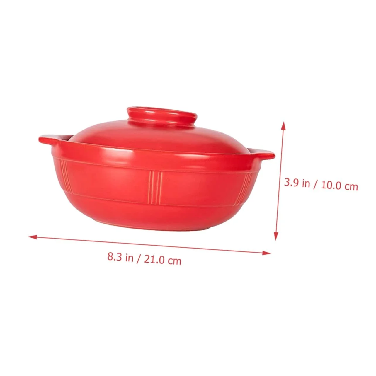 Кастрюля TIDTALEO термостойкая для фрикасе красная, фото №2