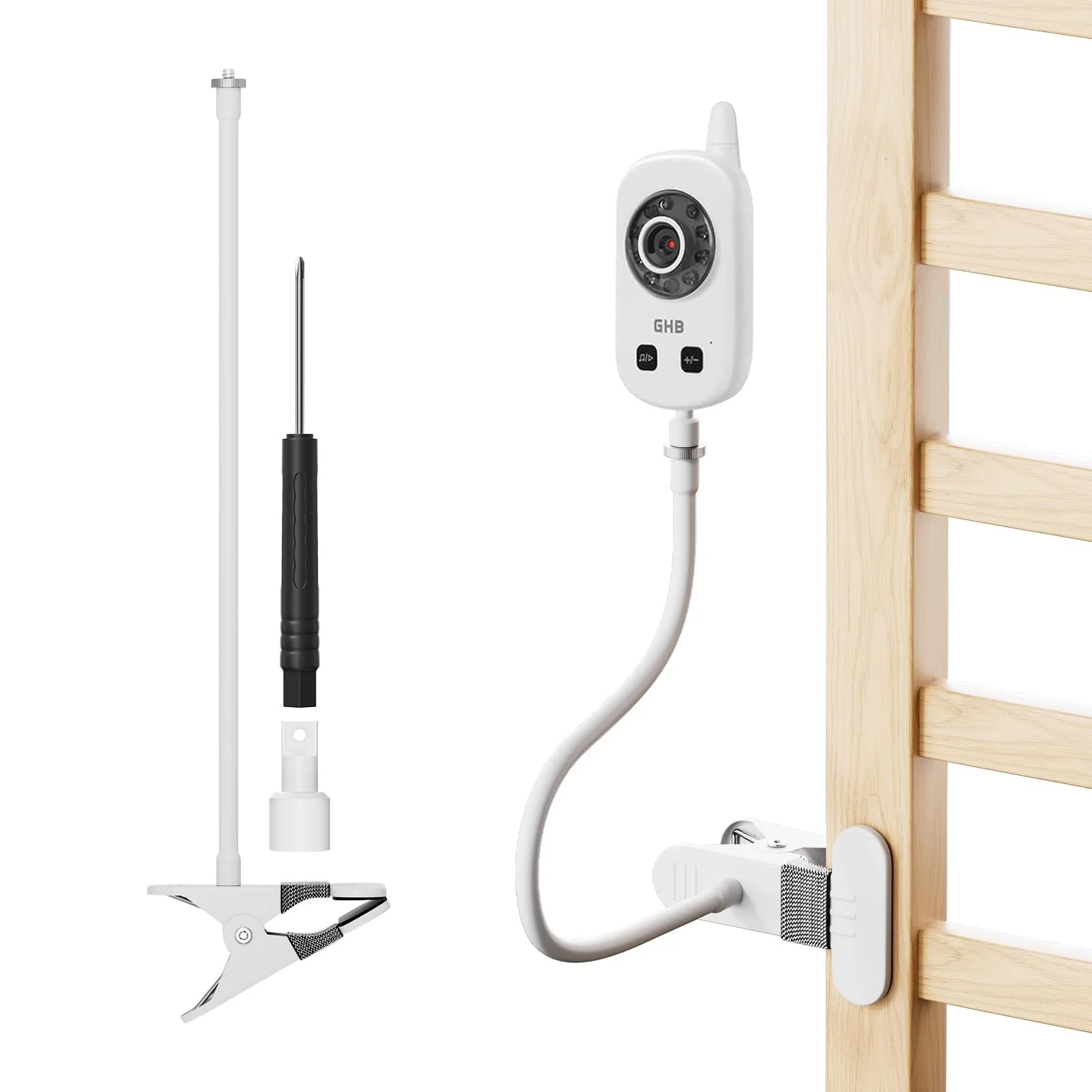 Тримач для відеоняні Gusfeliz GHB UU24 5 дюймів 720 HD Flexible 360° Adjustable, фото №1