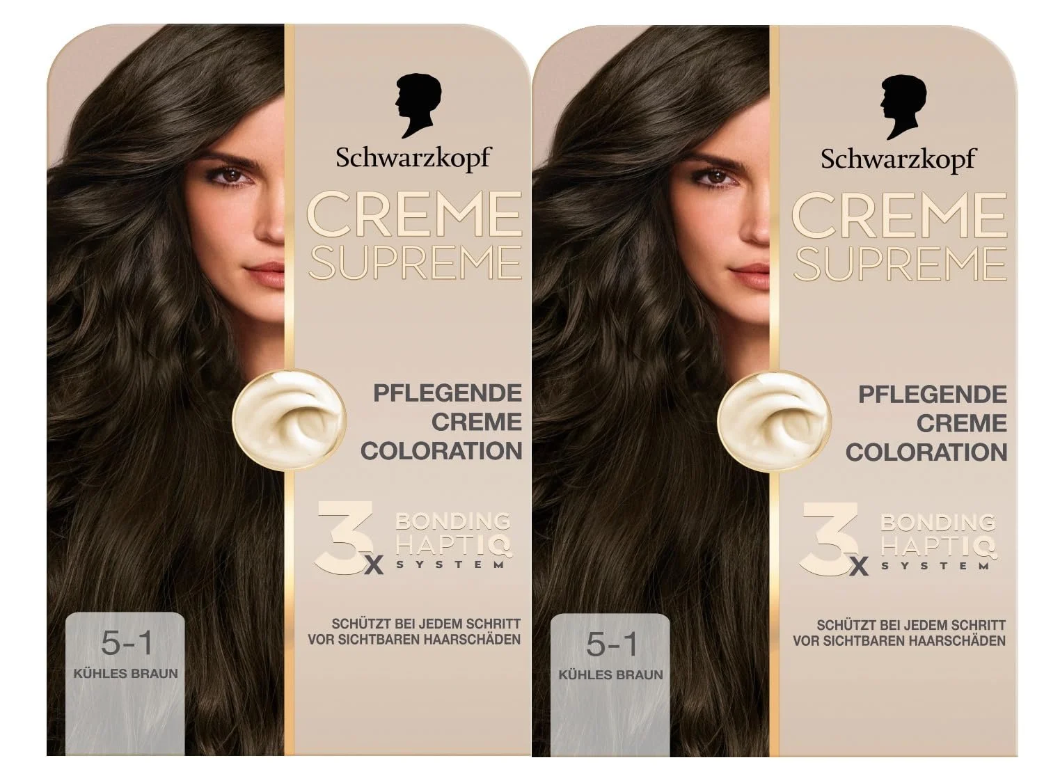 Фарба для волосся Schwarzkopf Creme Supreme 5-1 Cool Brown (2 x 182 мл), фото №1 Фарба для волосся Schwarzkopf Creme Supreme 5-1 Cool Brown (2 x 182 мл), фото №1