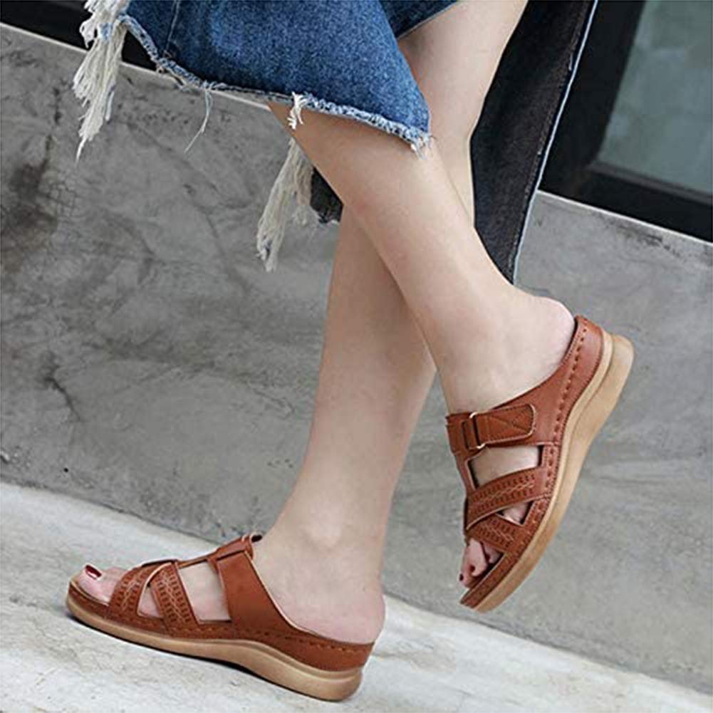 Женские Шлепанцы Цветочные на Широкую Ногу, фото №3