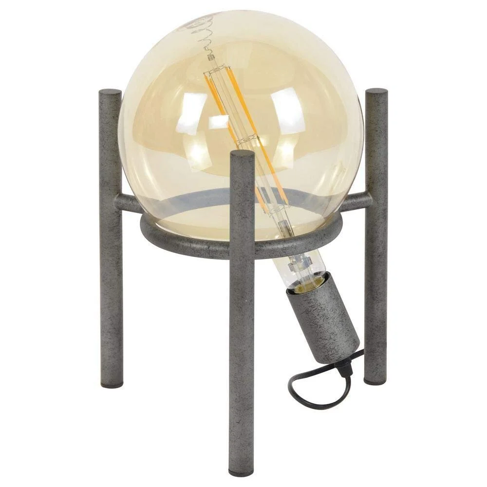 Настільна лампа famlights Alisa Industrial Метал Срібляста, фото №5