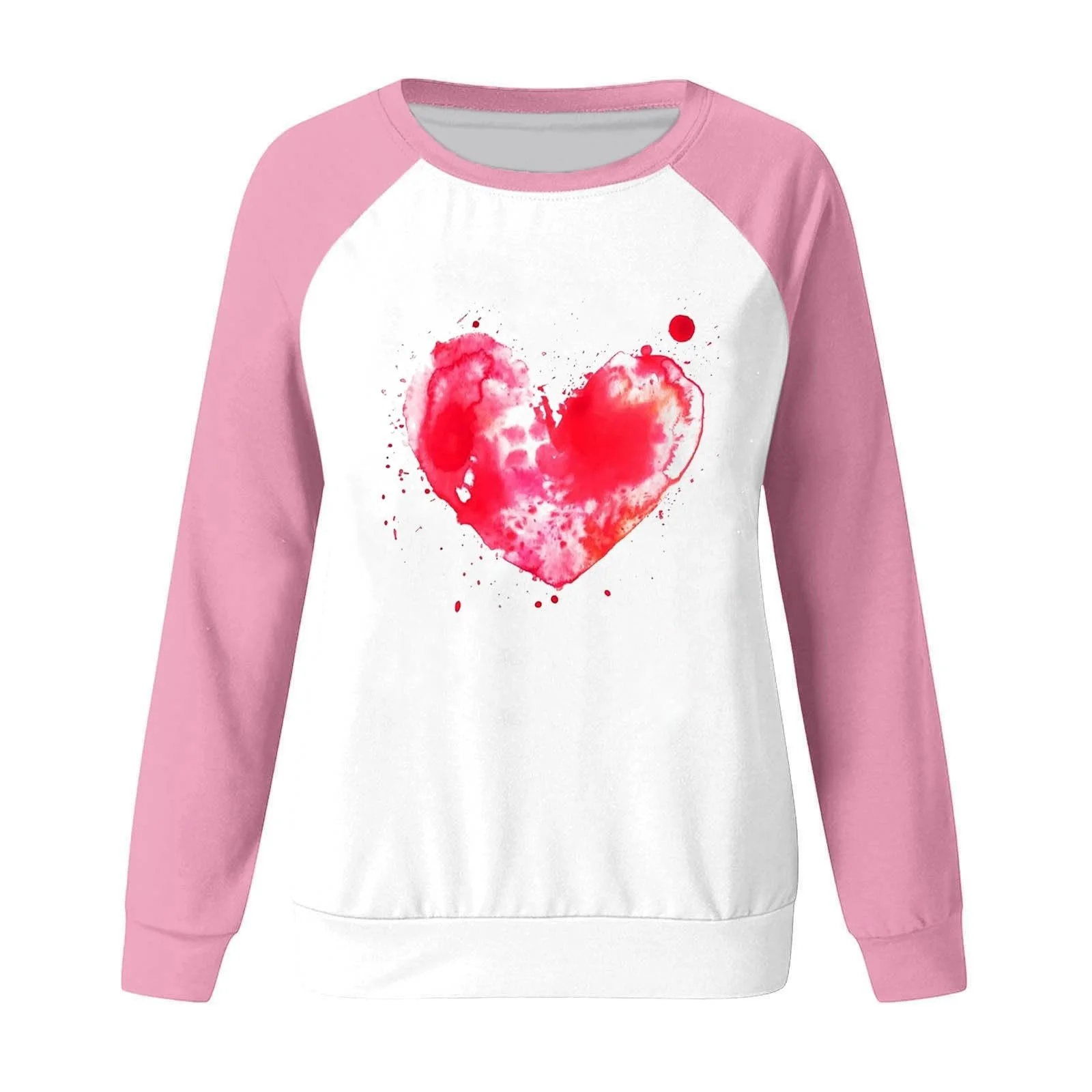 Флісова Світшот з довгими рукавами для дівчинки з милим візерунком у вигляді сердечок, фото №5