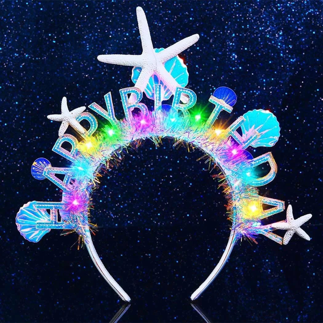 Обруч Корона З Днем народження зі світлодіодами, фото №1 Обруч Корона З Днем народження зі світлодіодами, фото №1