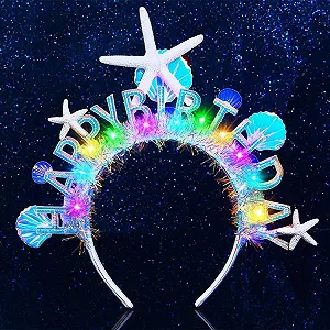 Обруч Корона С Днем рождения со светодиодами - Фото 1